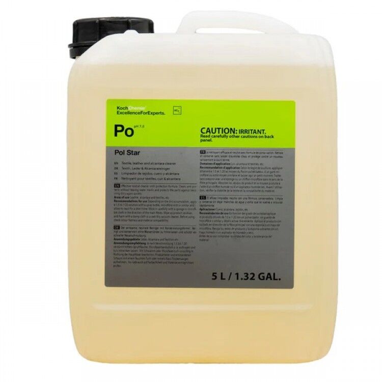(PO 5)  POL STAR Deri,Alcantara Döşeme Temizleyici 5 Litre