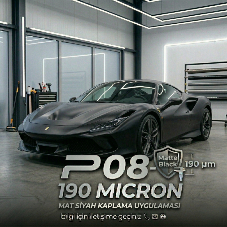 P08-Matte Black 190 micron
